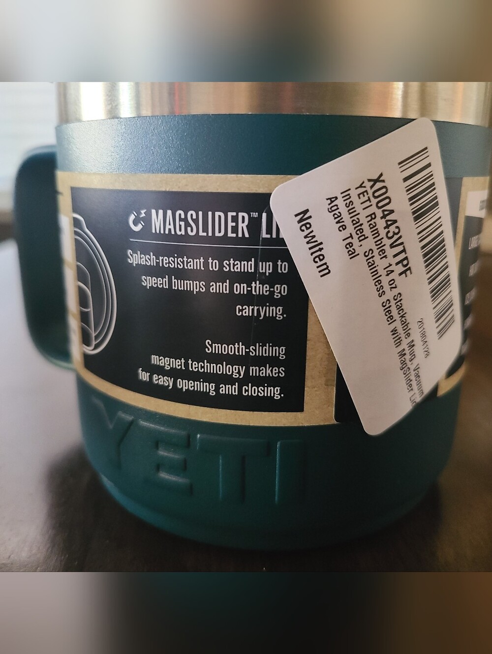 NWT YETI Rambler 14 oz Stackable Mug - Agave Teal - Picture 12 of 13